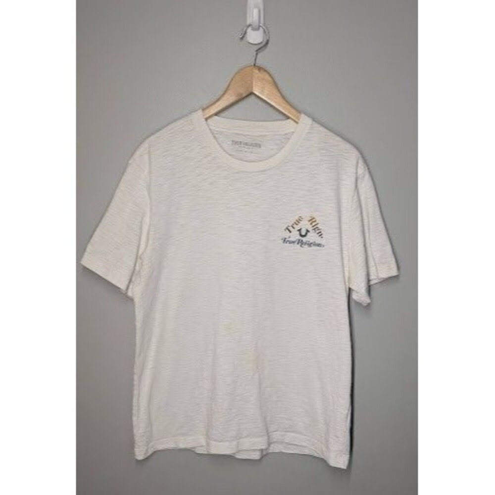 True Religion Triangular Graphic Men's White T-Shirt Size XL
